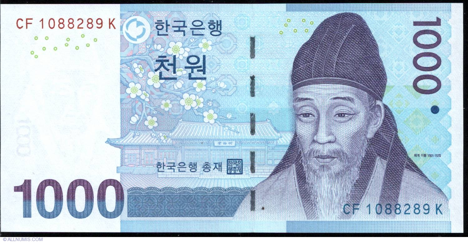 Tiền Hàn Quốc có những mệnh giá nào
